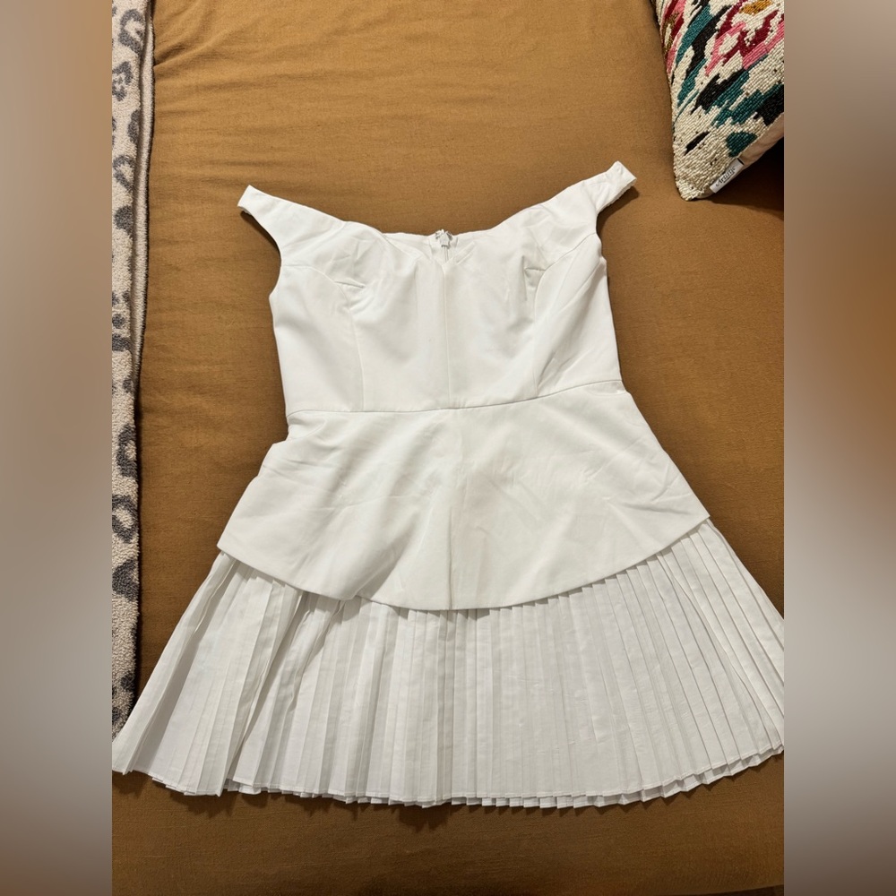 Showpo White Off-Shoulder Mini Dress